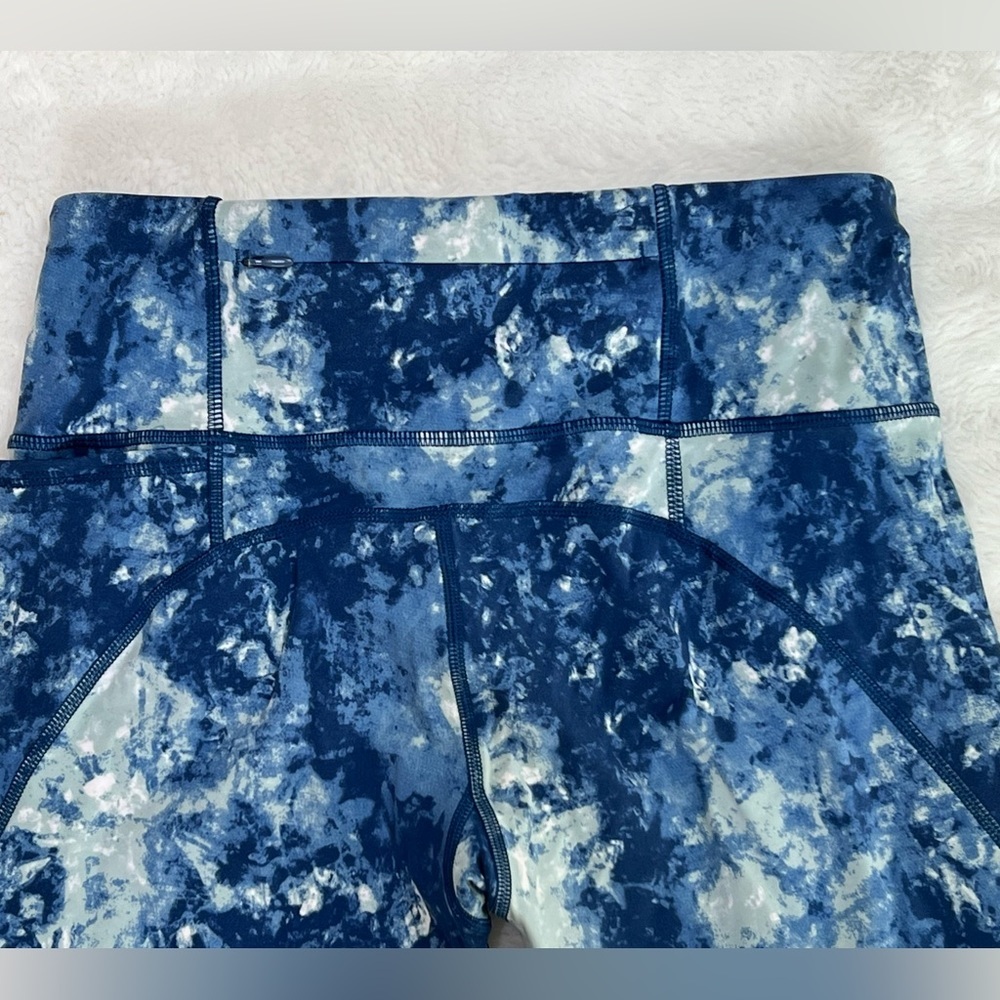 Sweaty Betty Leggings The Power 7/8 Length 27” Tie Dye Blue S - Picture 4 of 8